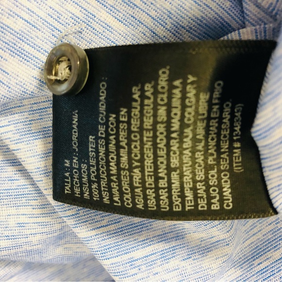 BOLLE T SHIRT MENS LIGHT BLUE SHORT SLEEVES SIZE MEDIUM COLLARED NECK wg - Picture 4 of 6